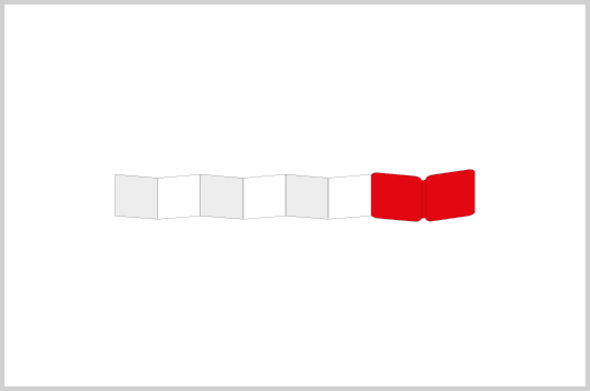 LUZ, mit US Standard, quadratisch, 7 Falzfelder, 80 g/m² Rückseite
