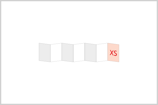 Mini-LEPORELLO, Größe XS, 7 Falzfelder, 90 g/m²